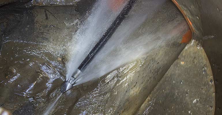 Hydro jetting drain cleaning